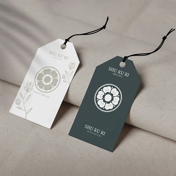 metallic hangtags