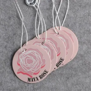 custom circle hang tags